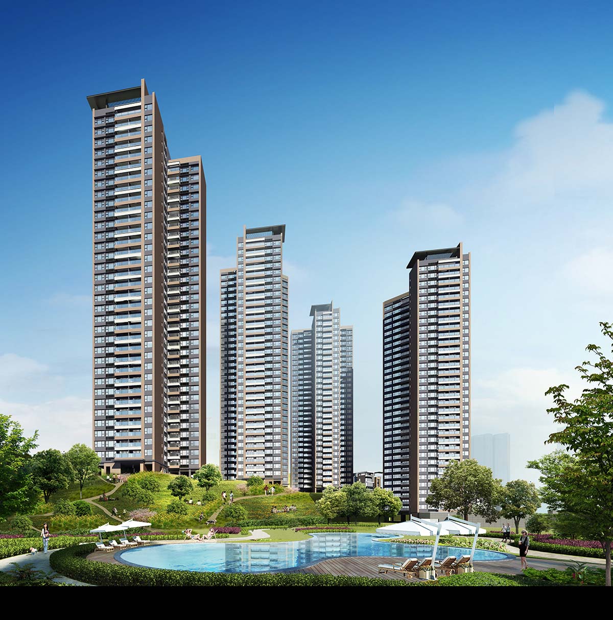 住宅内院透视图